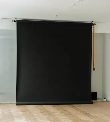 Black paper backdrop — 3×8 m